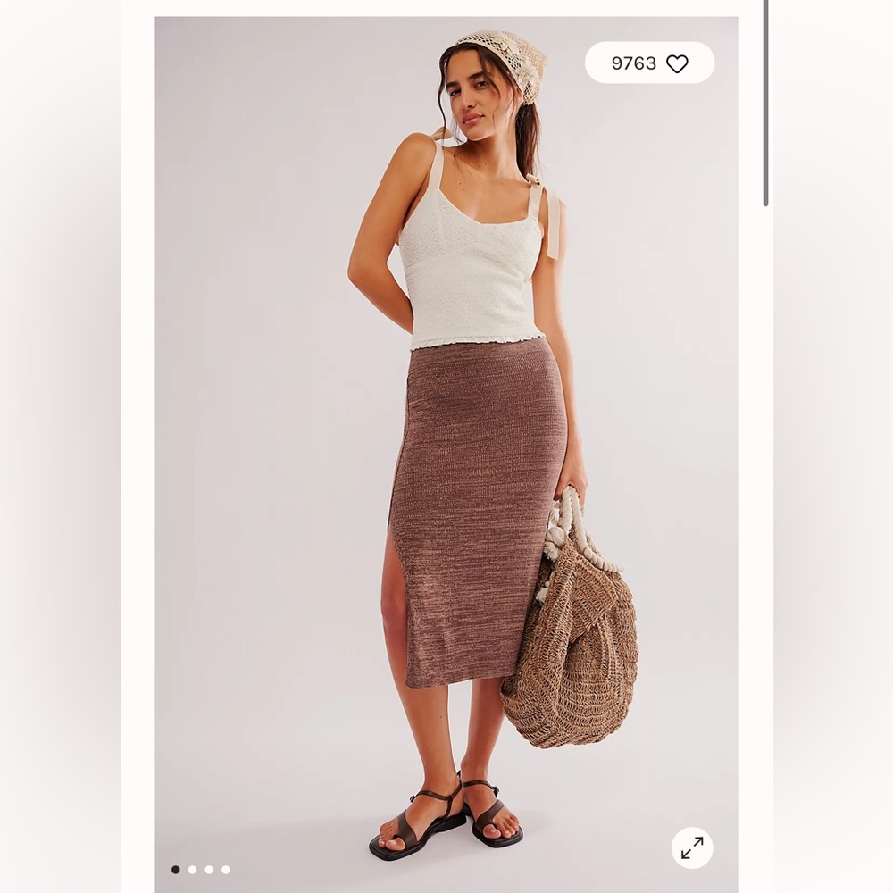Free People Golden Hour Midi Skirt